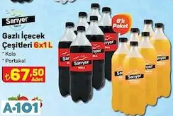 SARIYER GAZLI İÇECEK ÇEŞİTLERİ KOLA/PORTAKAL 6X1L